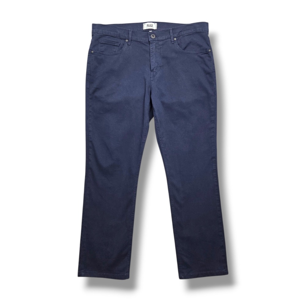 Paige‎ Normandie Pants Mens 34 x 29 Navy Cadet Blue Chino Straight Leg